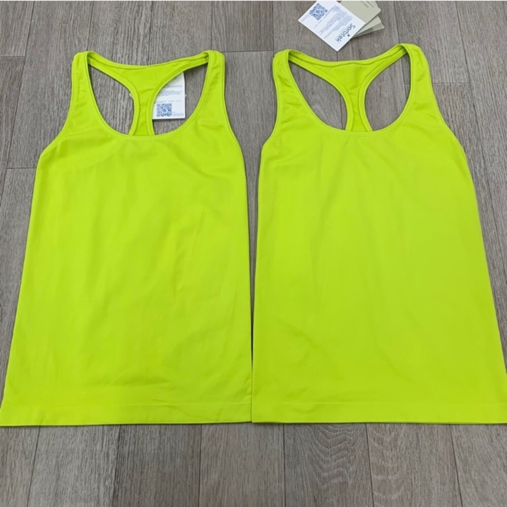 NWT Nikibiki RacerBack Seamless Workout Tank Top Neon Green